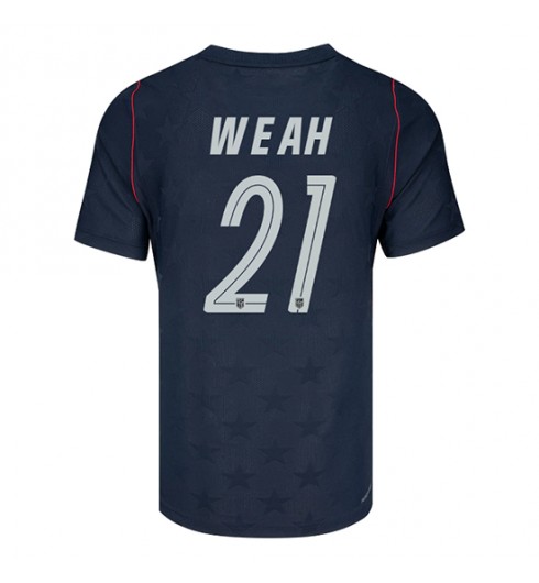Spojené státy Timothy Weah #21 Venkovní Dres MS 2026 Krátký Rukáv Spojené státy Timothy Weah #21 Venkovní Dres MS 2026 Krátký Rukáv